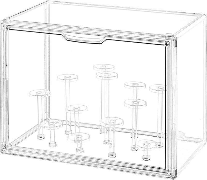 Cutora Clear Acrylic Display Case with Free-Combination Holder, Large Blind Box for Figures, Dustproof Storage Organizer with Magnetic Door for Action Figures Toys, Stackable Collectibiles Showcase - Image 1